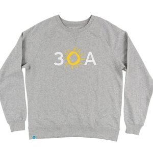 30A Block Logo Applique Recycled Crewbeck Sweatshirt Gray Small